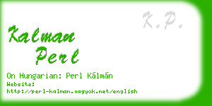 kalman perl business card